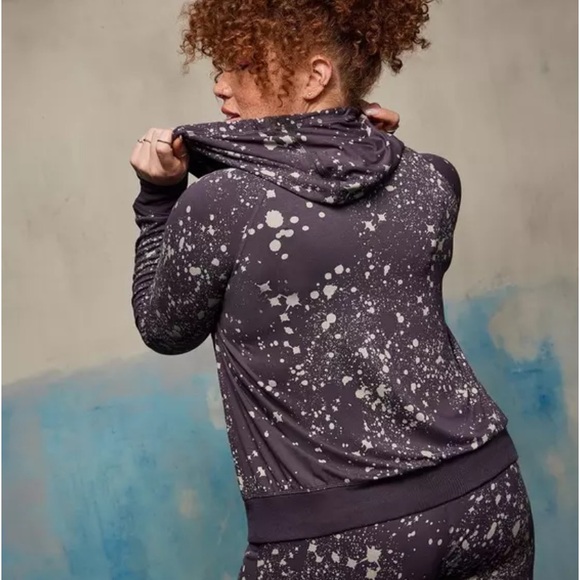 Zip-Up Hoodie - Super Soft LoveSick Skulls Splatter Grey - Picture 5 of 6